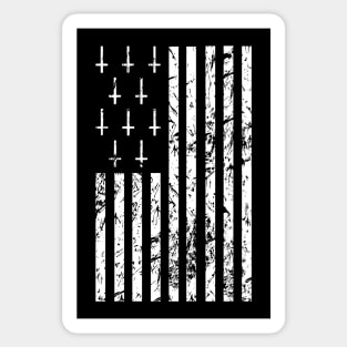 Satanic American Flag Sticker